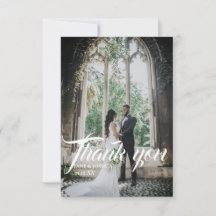 Flat Wedding Thank You Card