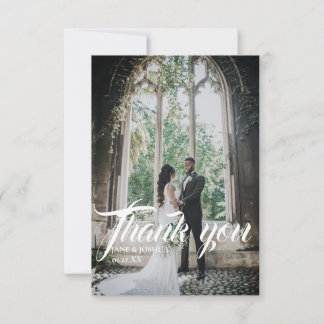Cartão De Agradecimento Flat Wedding Thank You Card