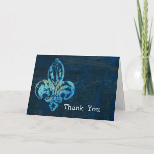 Cartão De Agradecimento Fleur-de-lis Mídia Mistura Obrigado