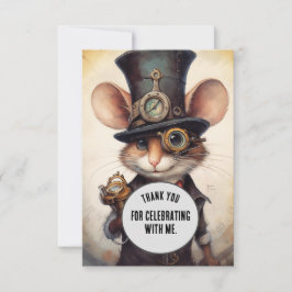 Cartão De Agradecimento Flickertail Muito Obrigado, Steampunk Animal Perso