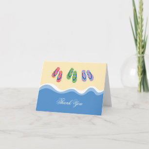 Cartão De Agradecimento Flip Flops Beach Thank You Card