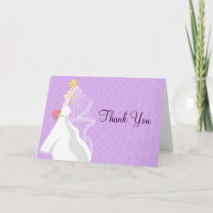 Cartão De Agradecimento Flirty Lilac Bridal Shower Thank You