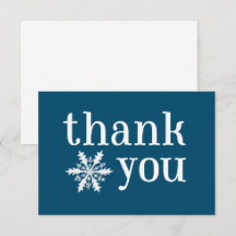 Cartão de agradecimento Floco de Neve de Inverno