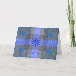 Cartão de Agradecimento Flor Azul