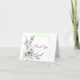 Cartão De Agradecimento Flor de Aquarela