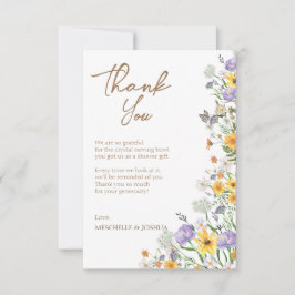 Cartão De Agradecimento Flor de Campo Colorida da Primavera, Flores de Jar