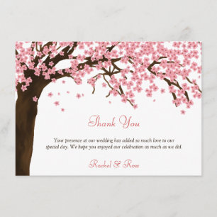 Cartão De Agradecimento Flor de Cerejeira / Aquarela Sakura Obrigado