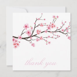 CARTÃO DE AGRADECIMENTO : FLOR DE CEREJEIRA SAKURA