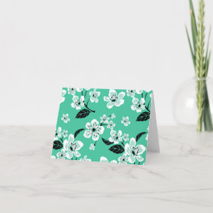 CARTÃO DE AGRADECIMENTO FLOR DE CEREJEIRA - SAKURA (MINT)