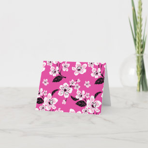 CARTÃO DE AGRADECIMENTO FLOR DE CEREJEIRA - SAKURA (ROSA)