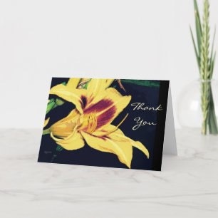 Cartão de Agradecimento Flor de Hemerocallis Amare