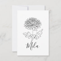 Flor de Nascimento do Chrysanthemum Personalizado 