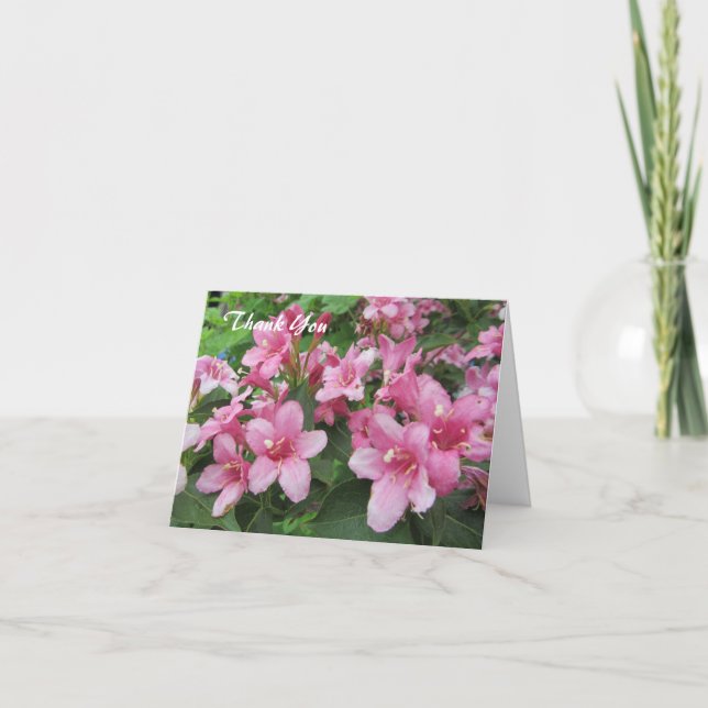 Cartão De Agradecimento Flor de Rosa Obrigada (Frente)