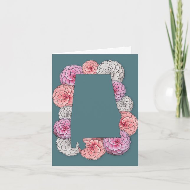 Cartão De Agradecimento Flor do Estado do Alabama (Frente)