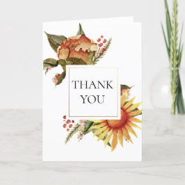 Cartão De Agradecimento Flor Festiva, Obrigado
