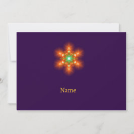 Cartão De Agradecimento Flor Gráfica Neon Futurista