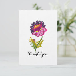 Cartão De Agradecimento Flor isolada