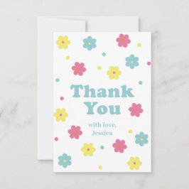 Cartão de Agradecimento Flor Pastel