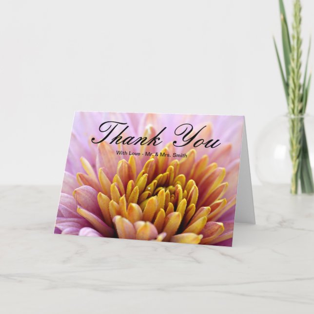 Cartão De Agradecimento Flor Rosa Obrigado (Frente)