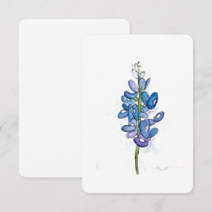 Cartão De Agradecimento Flor Selvagem Bluebonnet Qualquer Placa Plana Ocas