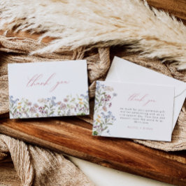 Cartão de Agradecimento Flor Silvestre Flores Boho