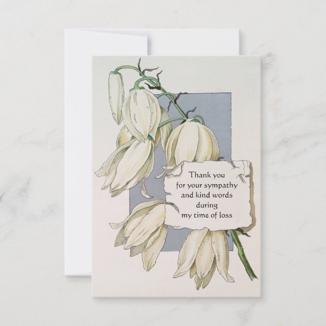 Cartão de Agradecimento Flor Vintage (Frente)