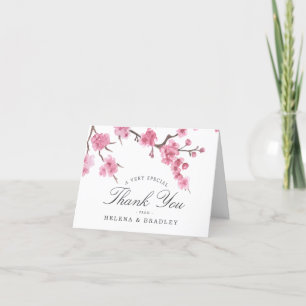 Cartão De Agradecimento Floração de Cerejeira   Obrigado Casamento