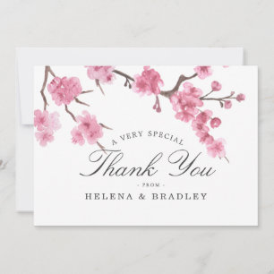 Cartão De Agradecimento Floração de Cerejeira   Obrigado Casamento