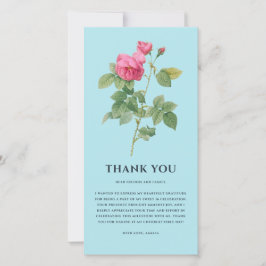 Cartão De Agradecimento Florais Botânicos Vintage Chic 