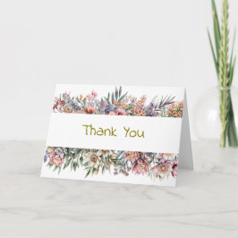 Cartão de Agradecimento Floral
