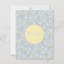 Cartão de agradecimento floral