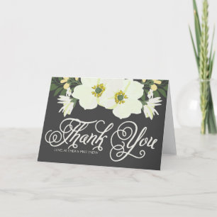 Cartão de Agradecimento Floral Anêmonas Bonitas Am