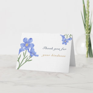 Cartão de Agradecimento Floral Aquarela Personaliz