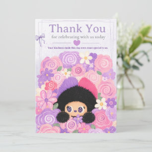 Cartão de Agradecimento Floral Bloom Kitty anive