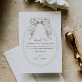 Cartão De Agradecimento Floral Bow Cottage Baby Shower