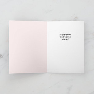 Cartão de Agradecimento Floral Branco de Inverno