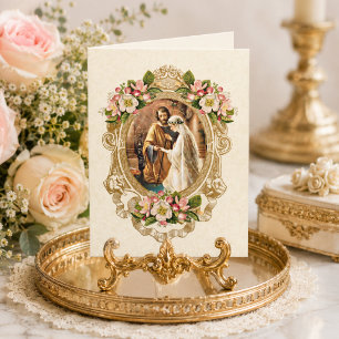 Cartão de Agradecimento Floral de Casamento Elegan