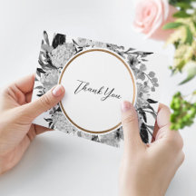 Floral de Cor Branca e Preta Moderna