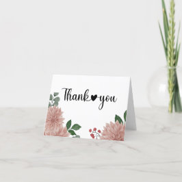 Cartão De Agradecimento  Floral de Eucalipto em Aquarela 