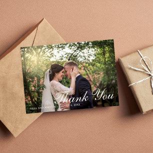 Cartão De Agradecimento Floral Elegance Peach Blush Sage Classic Obrigado