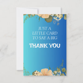 Cartão de Agradecimento Floral Elegante com Eu Per