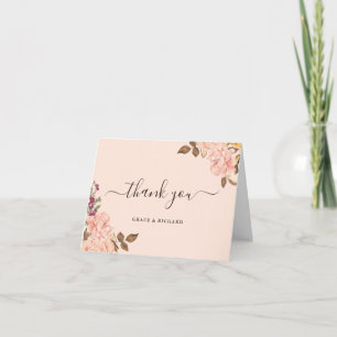 Cartão de Agradecimento Floral Elegante Victoria R