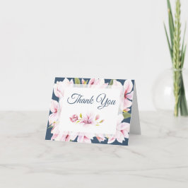 Cartão de Agradecimento Floral em Aquarela de Magn