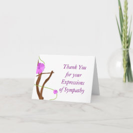 Cartão De Agradecimento Floral Memorial Obrigado pela Sua Simpatia