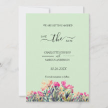 Floral Mint Green - Salvar a placa de data