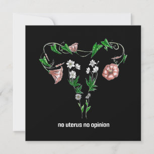 Cartão De Agradecimento Floral No Uterus No Opinião Sobre Os Direitos Da M