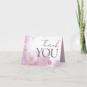 Cartão De Agradecimento Floral Obrigado Elegante Moderno Simples Moderno
