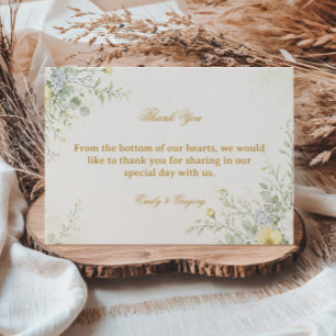 Cartão De Agradecimento Floral Pastel Suave