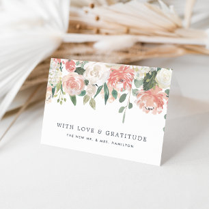 Cartão De Agradecimento Floral Personalizado Do Meio-Verão Obrigado