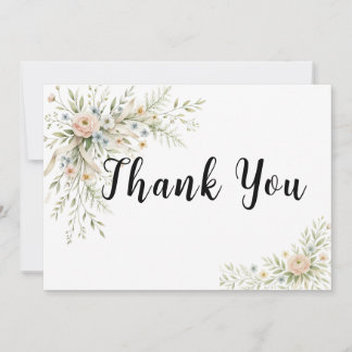 Cartão de Agradecimento Floral Personalizado Nota